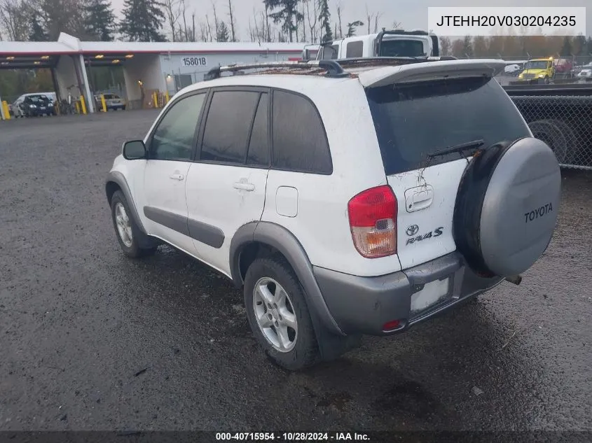 2003 Toyota Rav4 VIN: JTEHH20V030204235 Lot: 40715954