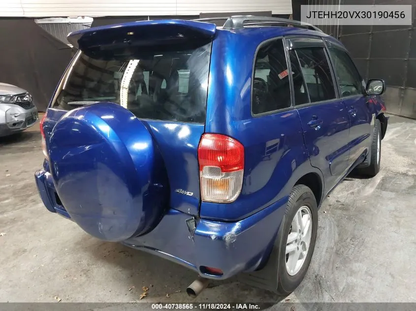 2003 Toyota Rav4 VIN: JTEHH20VX30190456 Lot: 40738565