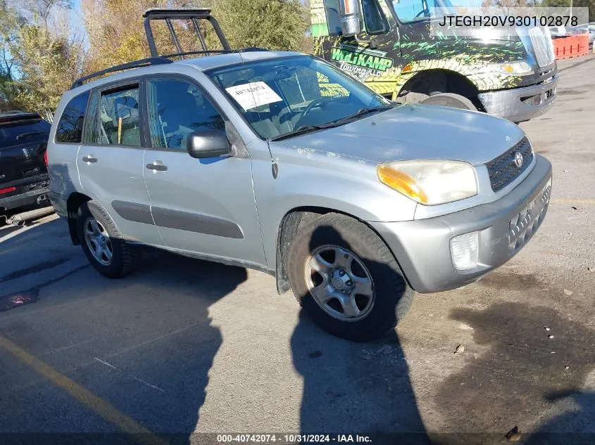 2003 Toyota Rav4 VIN: JTEGH20V930102878 Lot: 40742074