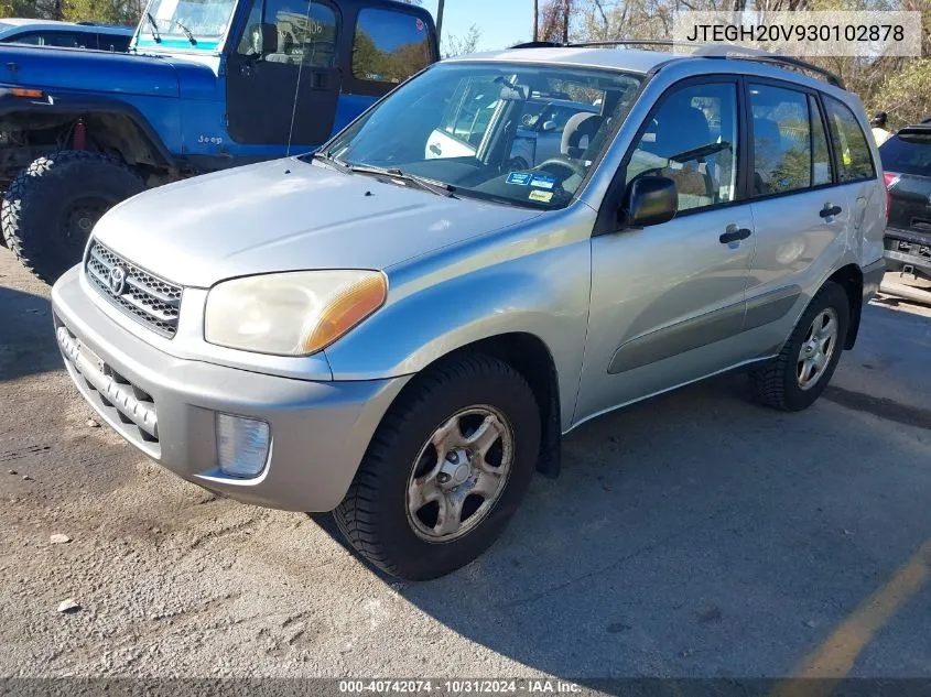 2003 Toyota Rav4 VIN: JTEGH20V930102878 Lot: 40742074