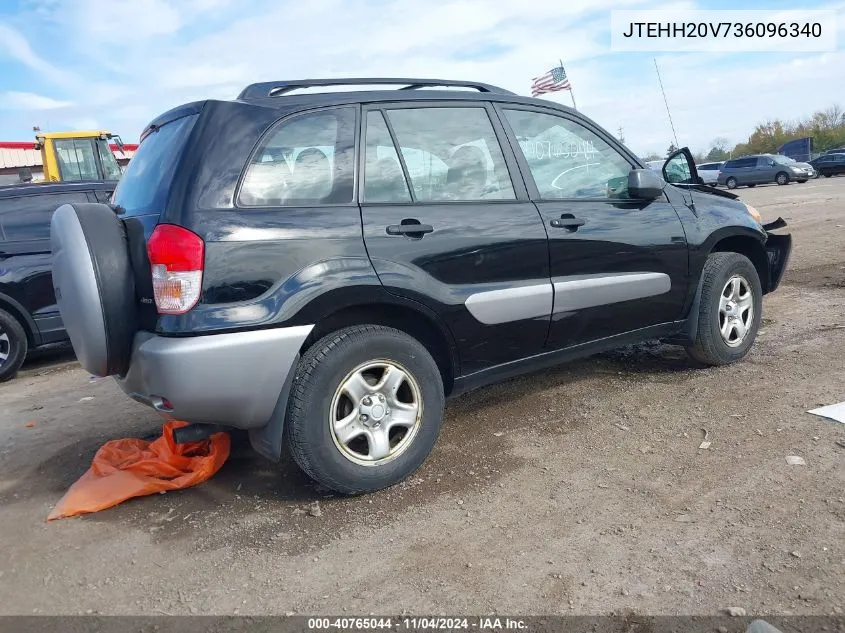 2003 Toyota Rav4 VIN: JTEHH20V736096340 Lot: 40765044