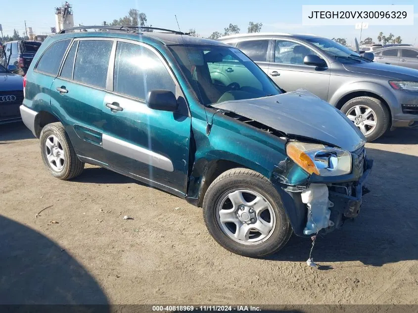 2003 Toyota Rav4 VIN: JTEGH20VX30096329 Lot: 40818969