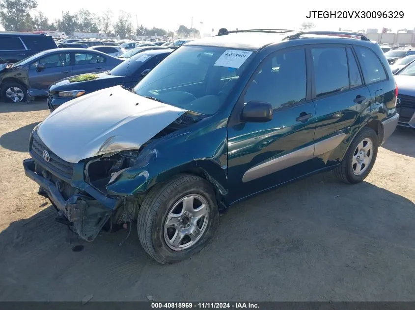 2003 Toyota Rav4 VIN: JTEGH20VX30096329 Lot: 40818969