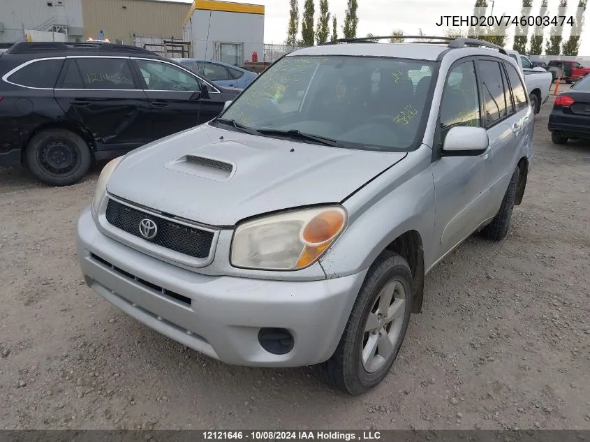 2004 Toyota Rav4 VIN: JTEHD20V746003474 Lot: 12121646