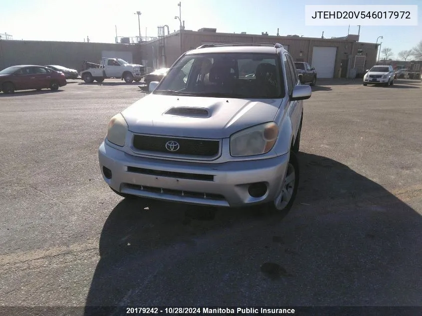 2004 Toyota Rav4 VIN: JTEHD20V546017972 Lot: 20179242