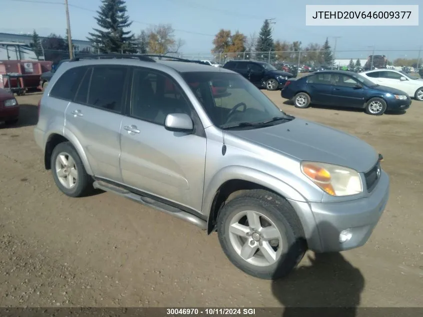 2004 Toyota Rav4 VIN: JTEHD20V646009377 Lot: 30046970