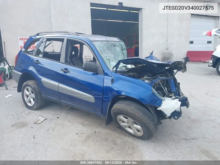 JTEGD20V340027575 2004 Toyota Rav4