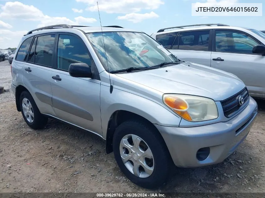 2004 Toyota Rav4 VIN: JTEHD20V646015602 Lot: 39629762