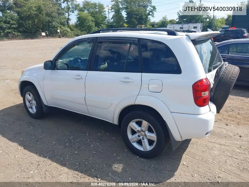 2004 Toyota Rav4 VIN: JTEHD20V540030918 Lot: 40278209