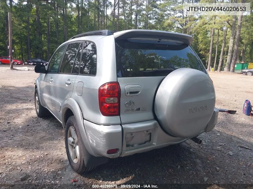 2004 Toyota Rav4 VIN: JTEHD20V446020653 Lot: 40298575