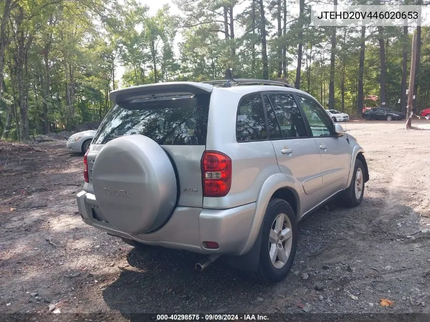 2004 Toyota Rav4 VIN: JTEHD20V446020653 Lot: 40298575