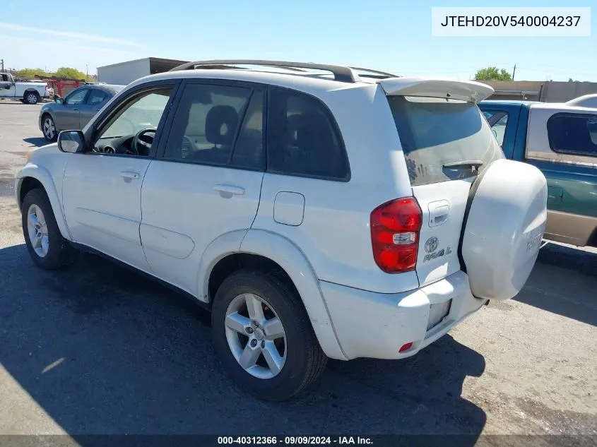 2004 Toyota Rav4 VIN: JTEHD20V540004237 Lot: 40312366