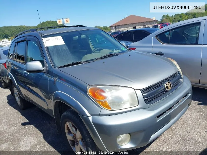 2004 Toyota Rav4 VIN: JTEHD20VX40001480 Lot: 40315568