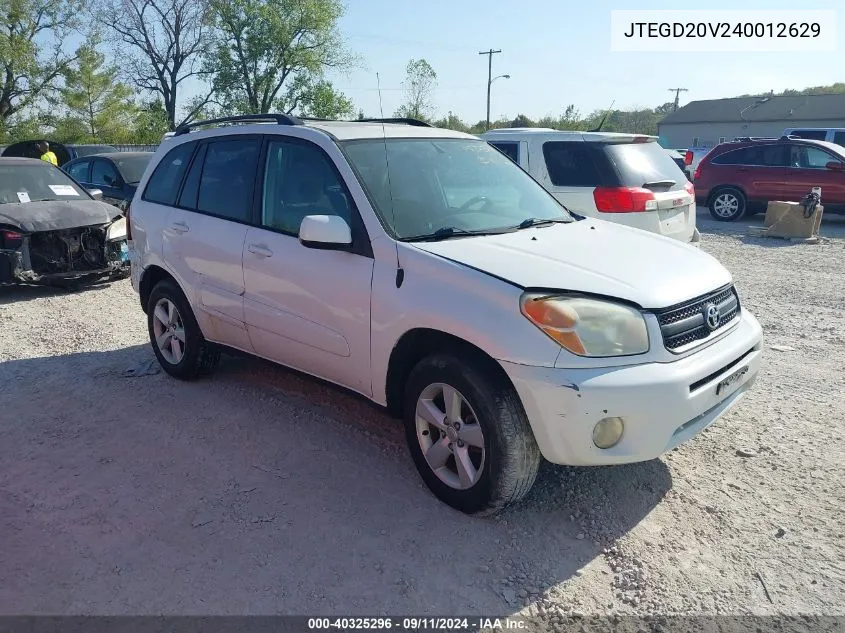 2004 Toyota Rav4 VIN: JTEGD20V240012629 Lot: 40325296