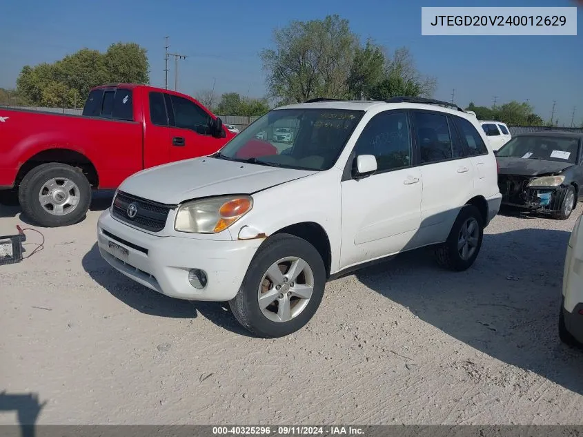 2004 Toyota Rav4 VIN: JTEGD20V240012629 Lot: 40325296