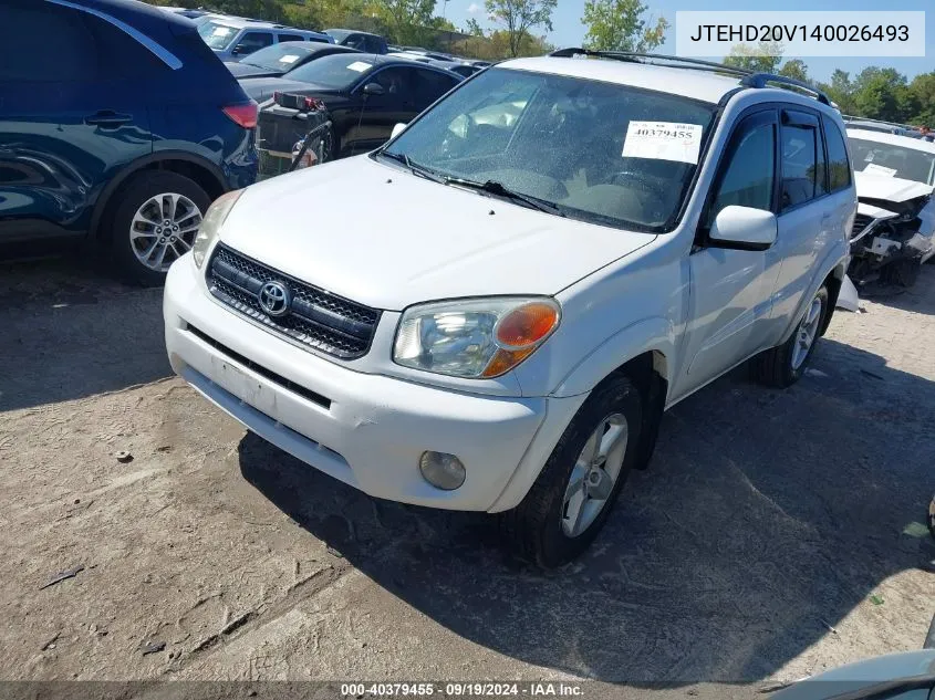 2004 Toyota Rav4 VIN: JTEHD20V140026493 Lot: 40379455