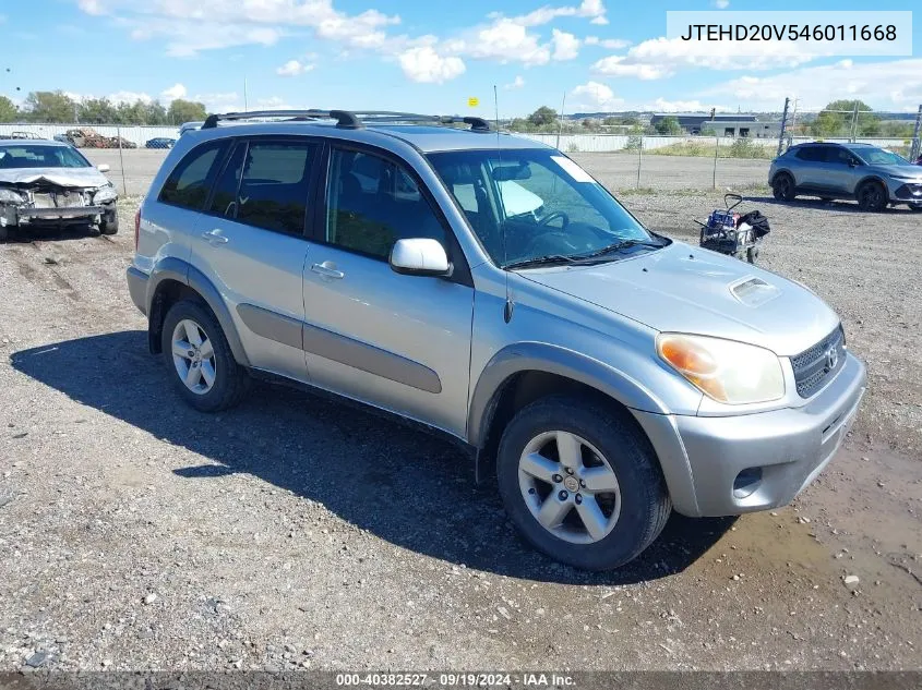 2004 Toyota Rav4 VIN: JTEHD20V546011668 Lot: 40382527