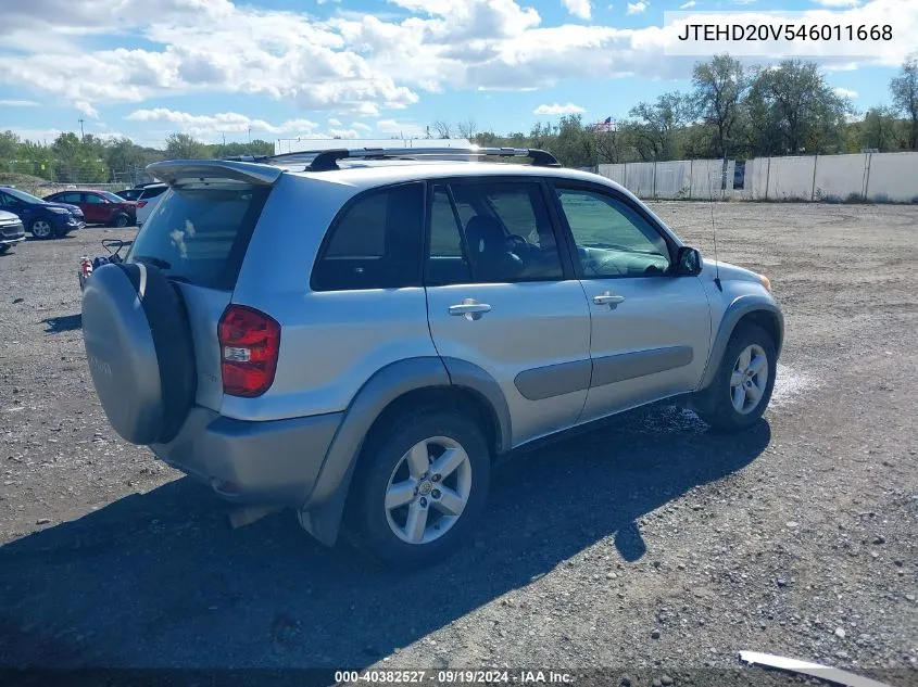 2004 Toyota Rav4 VIN: JTEHD20V546011668 Lot: 40382527