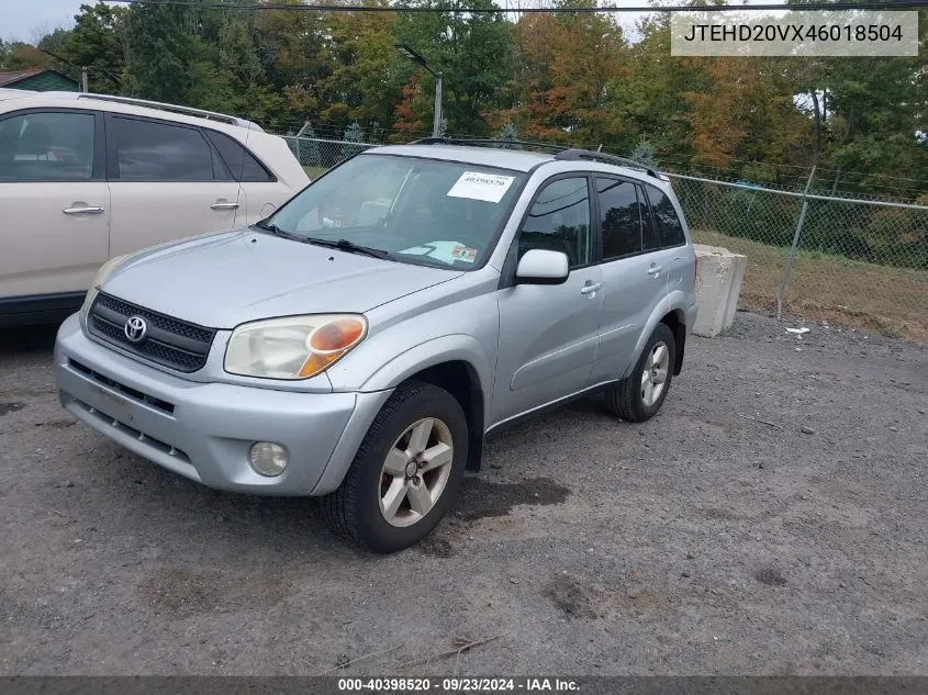 2004 Toyota Rav4 VIN: JTEHD20VX46018504 Lot: 40398520