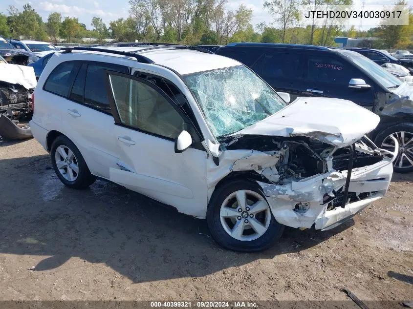 2004 Toyota Rav4 VIN: JTEHD20V340030917 Lot: 40399321