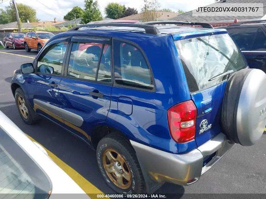 JTEGD20VX40031767 2004 Toyota Rav4