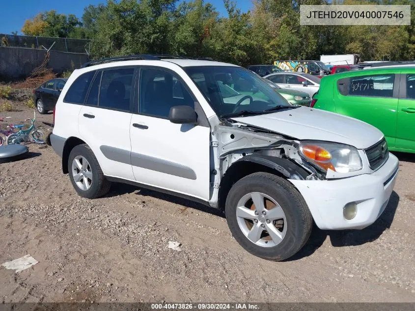 2004 Toyota Rav4 VIN: JTEHD20V040007546 Lot: 40473826