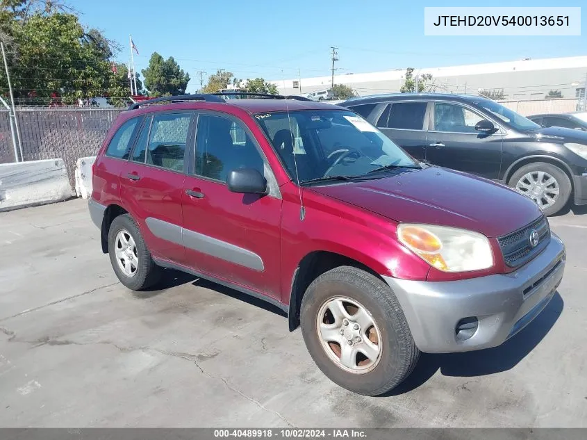 JTEHD20V540013651 2004 Toyota Rav4