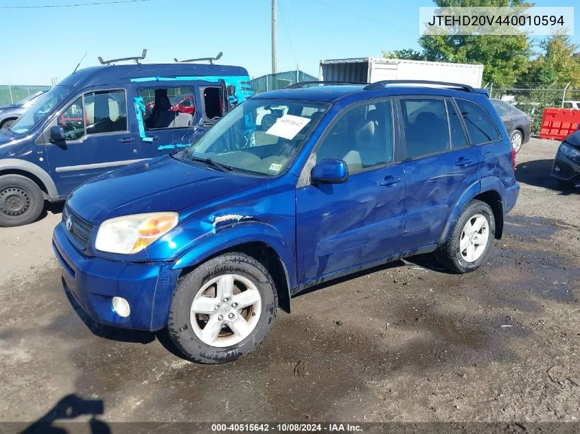 2004 Toyota Rav4 VIN: JTEHD20V440010594 Lot: 40515642