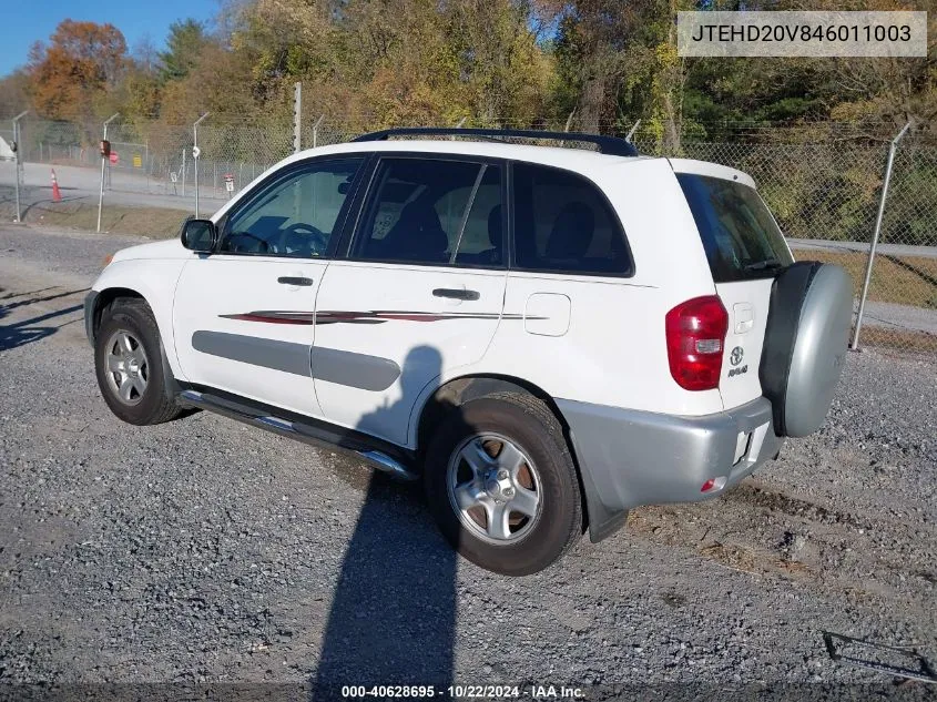 2004 Toyota Rav4 VIN: JTEHD20V846011003 Lot: 40628695