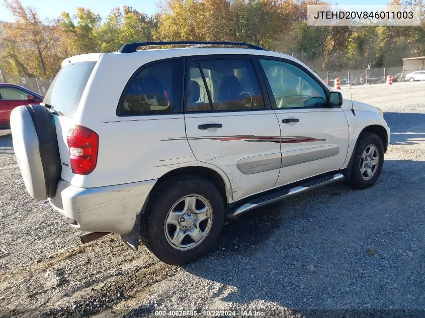 2004 Toyota Rav4 VIN: JTEHD20V846011003 Lot: 40628695