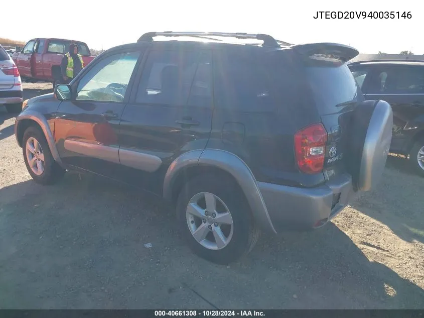 JTEGD20V940035146 2004 Toyota Rav4