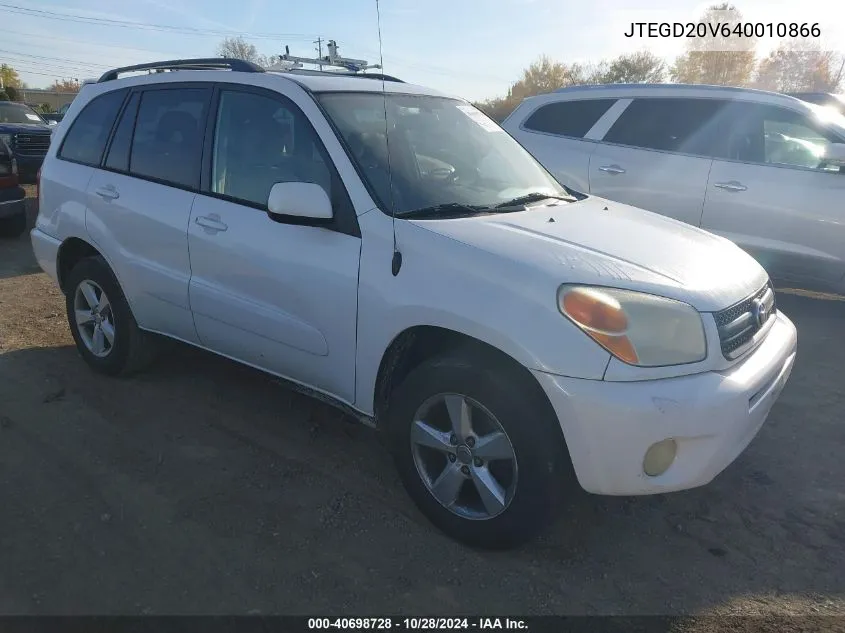 JTEGD20V640010866 2004 Toyota Rav4