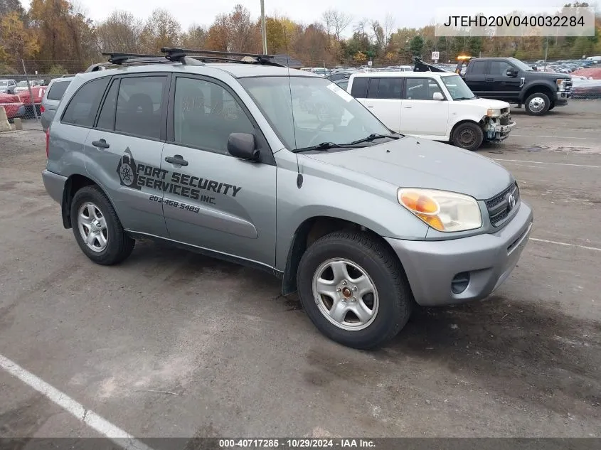 2004 Toyota Rav4 VIN: JTEHD20V040032284 Lot: 40717285