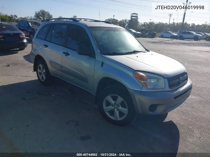 2004 Toyota Rav4 VIN: JTEHD20V046019998 Lot: 40744982