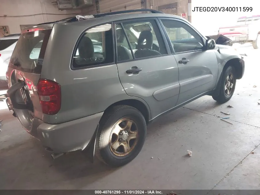 JTEGD20V340011599 2004 Toyota Rav4