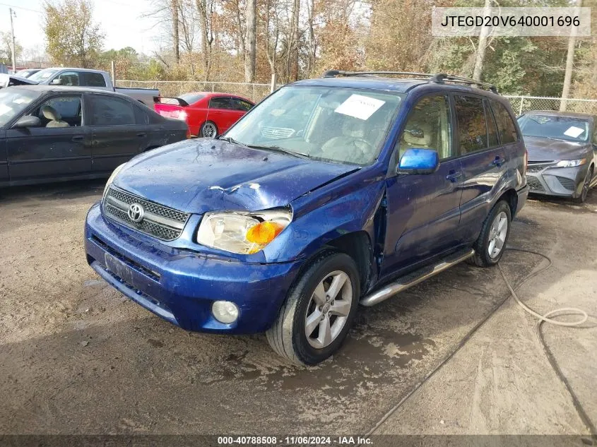 2004 Toyota Rav4 Base (A4) VIN: JTEGD20V640001696 Lot: 40788508