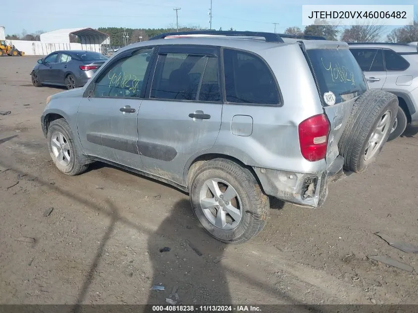 2004 Toyota Rav4 VIN: JTEHD20VX46006482 Lot: 40818238