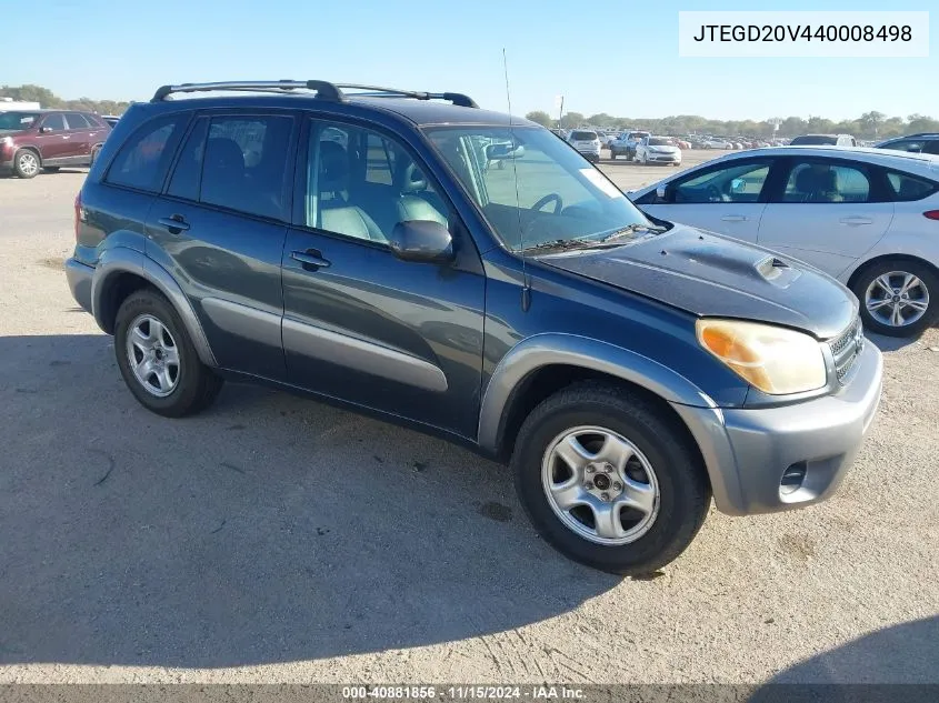 2004 Toyota Rav4 VIN: JTEGD20V440008498 Lot: 40881856