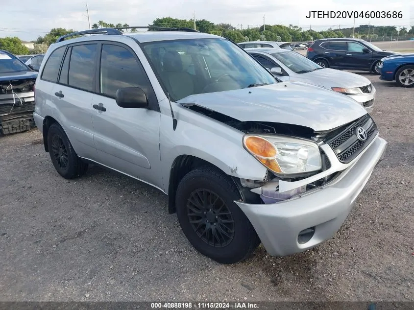 2004 Toyota Rav4 VIN: JTEHD20V046003686 Lot: 40888198