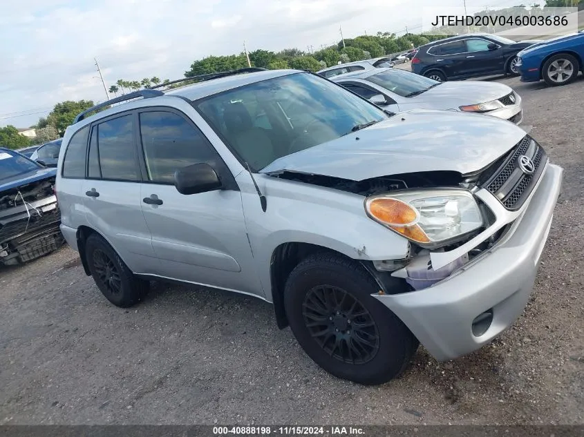 2004 Toyota Rav4 VIN: JTEHD20V046003686 Lot: 40888198