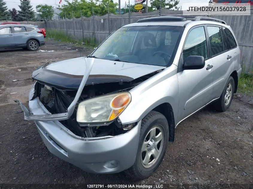 2005 Toyota Rav4 VIN: JTEHD20V156037928 Lot: 12072791