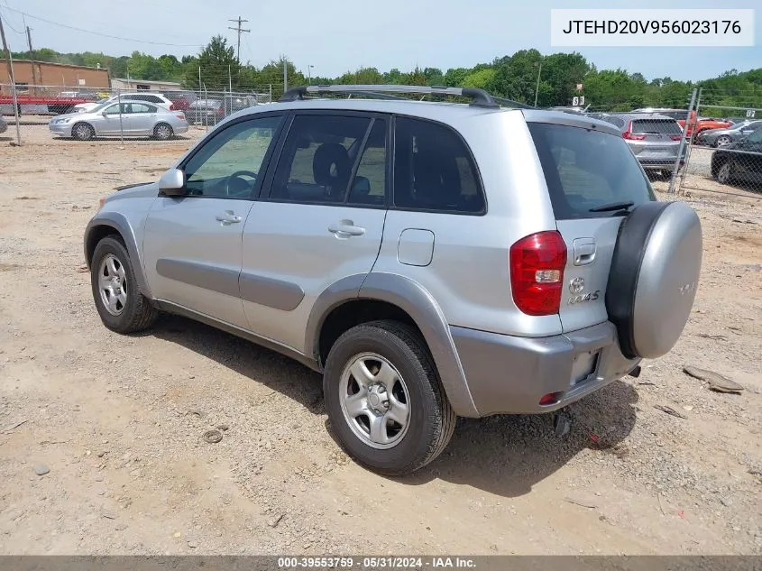 2005 Toyota Rav4 VIN: JTEHD20V956023176 Lot: 39553759