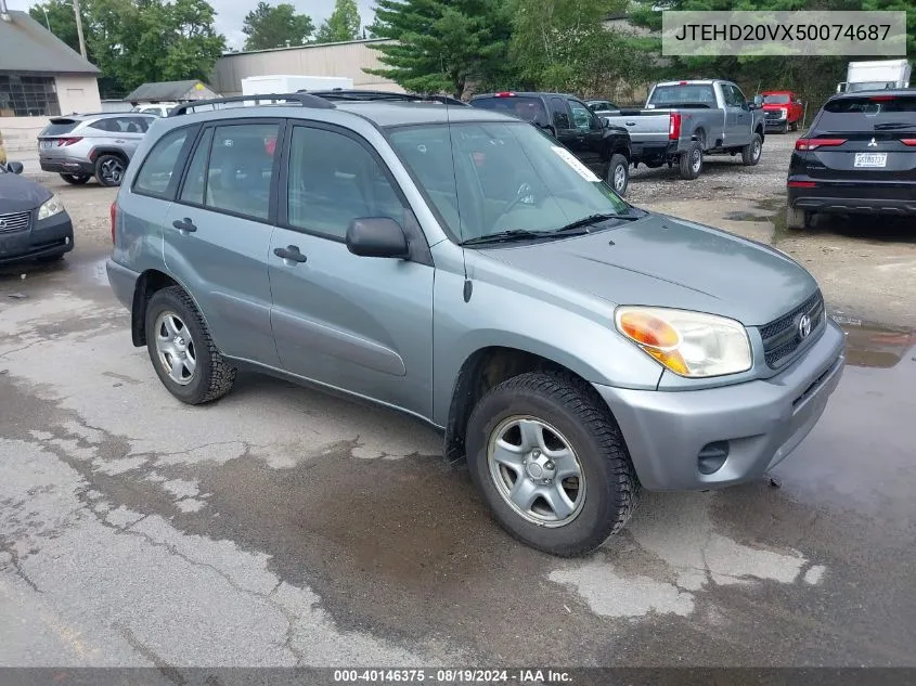 2005 Toyota Rav4 VIN: JTEHD20VX50074687 Lot: 40146375