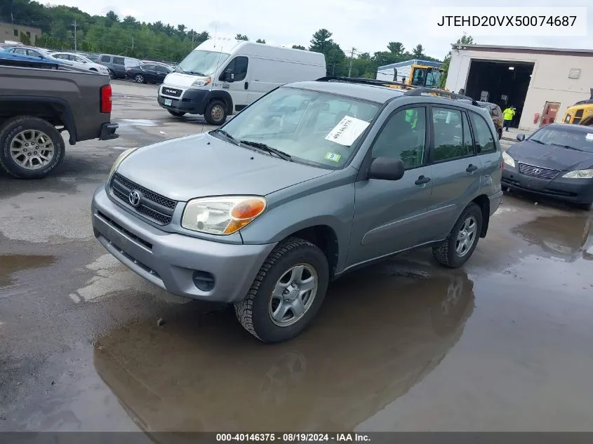 2005 Toyota Rav4 VIN: JTEHD20VX50074687 Lot: 40146375