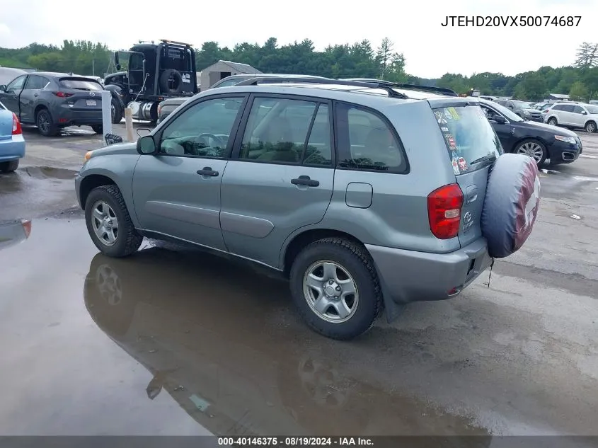 2005 Toyota Rav4 VIN: JTEHD20VX50074687 Lot: 40146375