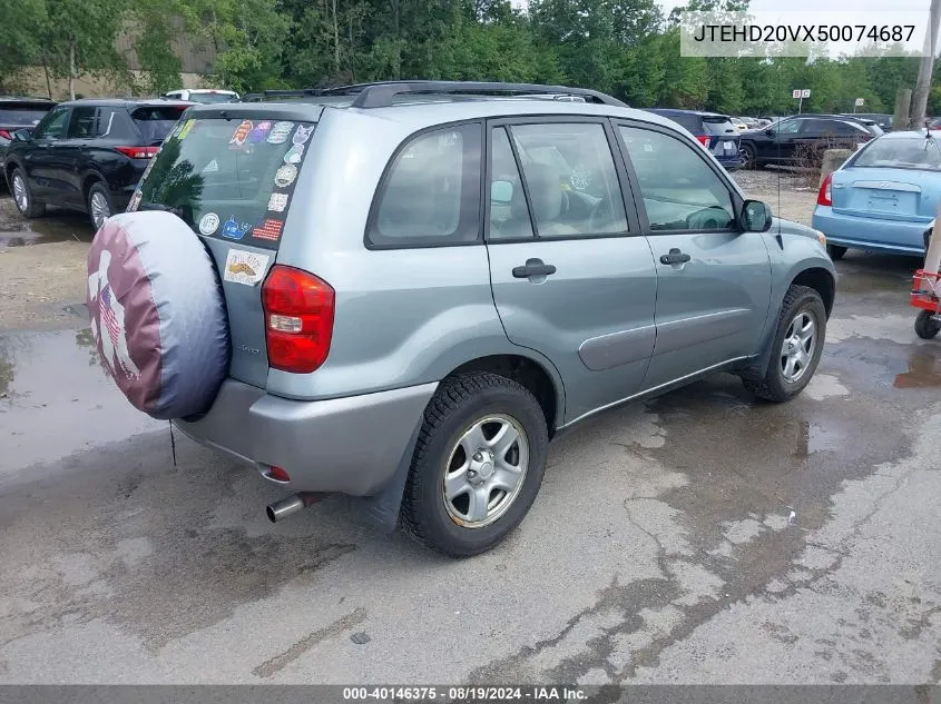 2005 Toyota Rav4 VIN: JTEHD20VX50074687 Lot: 40146375