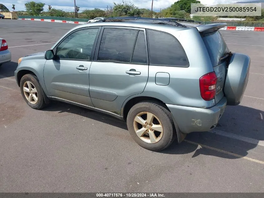 2005 Toyota Rav4 VIN: JTEGD20V250085954 Lot: 40717576