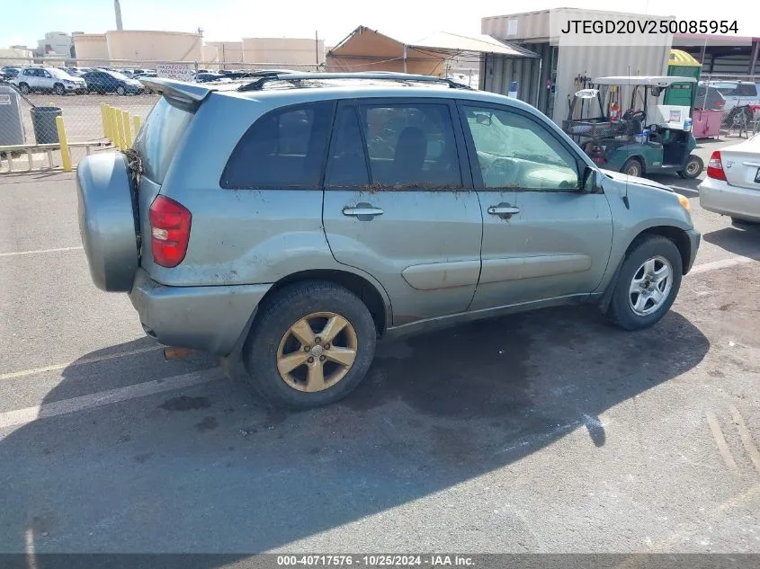 2005 Toyota Rav4 VIN: JTEGD20V250085954 Lot: 40717576