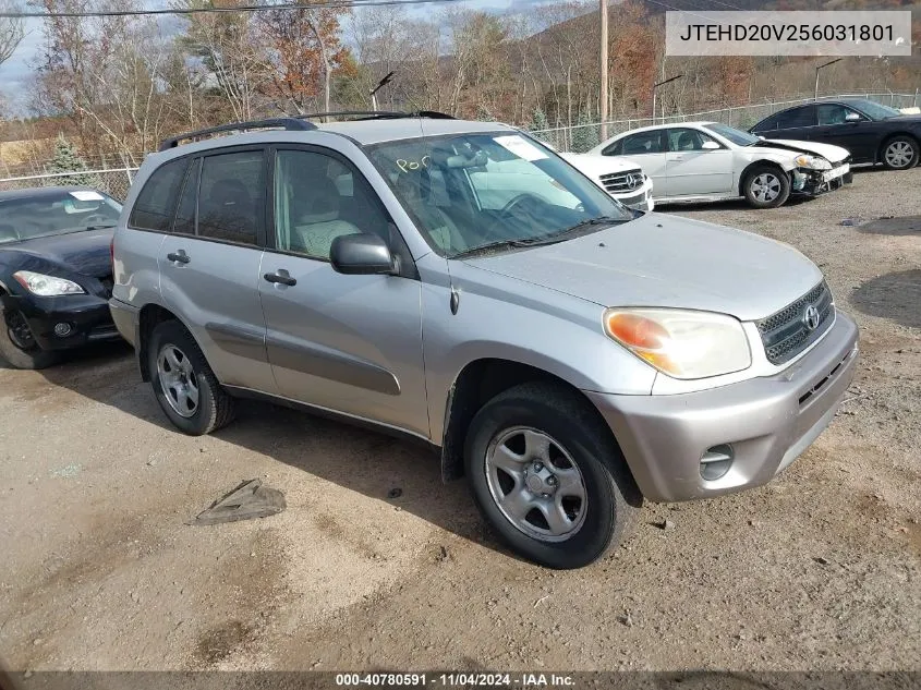 2005 Toyota Rav4 VIN: JTEHD20V256031801 Lot: 40780591