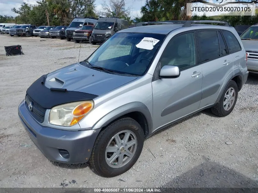 2005 Toyota Rav4 VIN: JTEGD20V350070105 Lot: 40805087